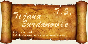 Tijana Surdanović vizit kartica